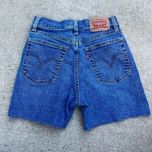 Levi’s high waisted denim shorts